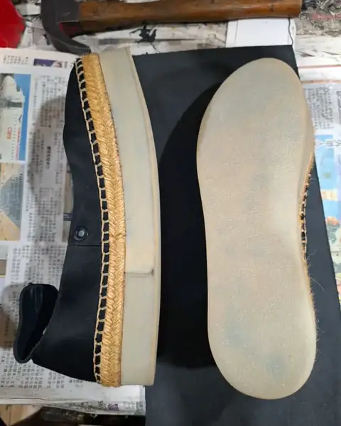 The same espadrille with a new rubber sole